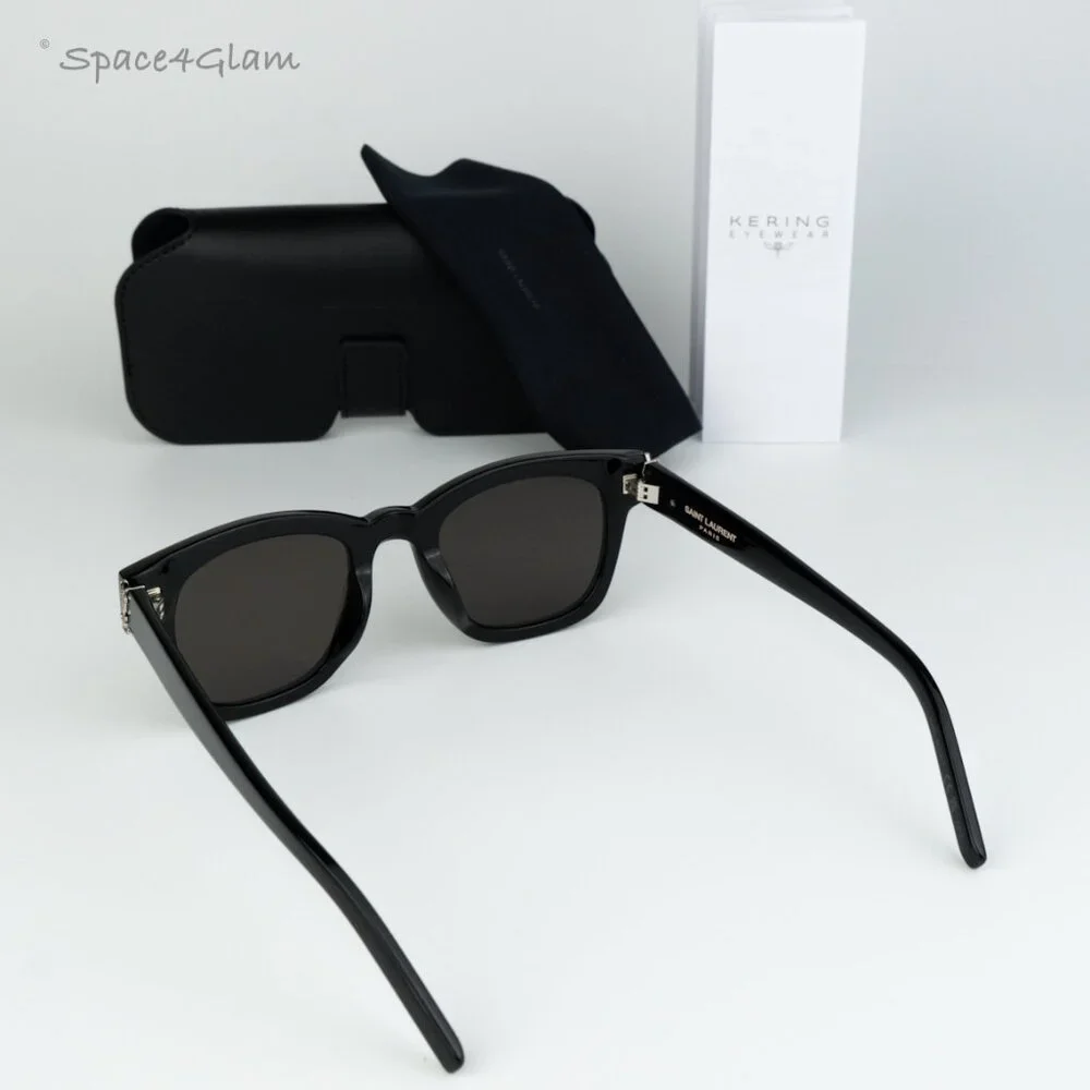 Saint Laurent Men Sunglasses Black Grey Square SLM124 001 BRAND NEW